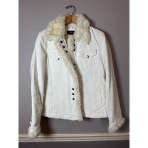 Vintage‎ Y2K Colebrook Faux Fur Corduroy Quilted lining Jacket Size Small